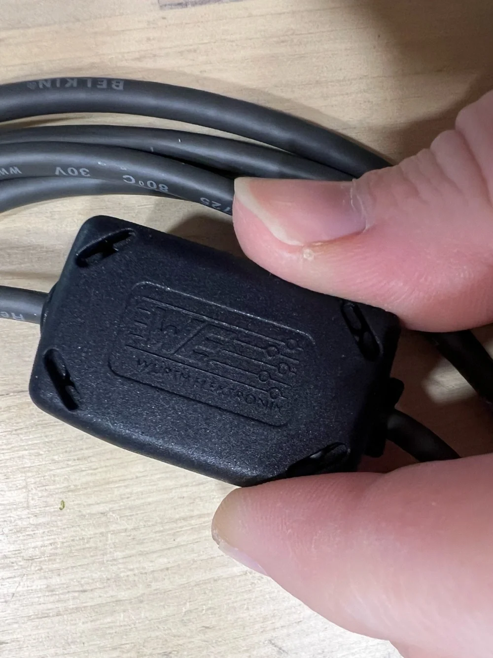 Wurth Electronics USB A to USB B Cable with Ferrite Core